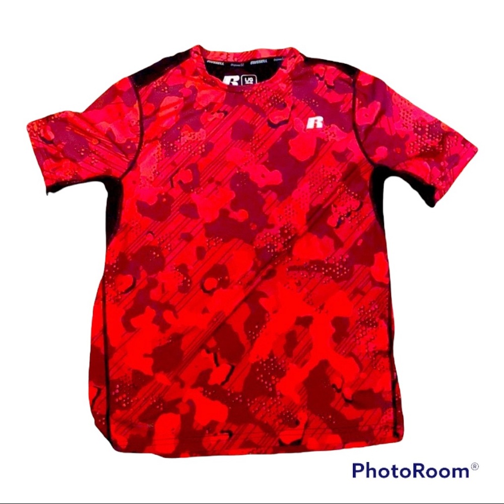 TWO Boy’s RUSSELL Dri-Power 360 Shirts Size L (10/12)
